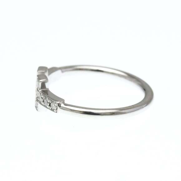 Tiffany T-wire Diamond Ring White Gold (18K) Fashion Diamond Band Ring Silver - Picture 2 of 9